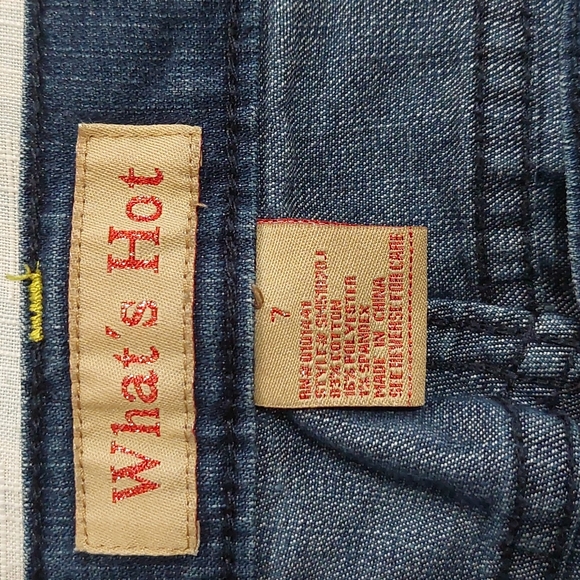 What's Hot Juniors Stretch Jeans W/lace Up At Ankles Size 7. - Picture 6 of 8